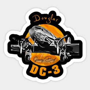 McDonnell Douglas DC-3 C-47 American Vintage Military Civil Airplane Sticker